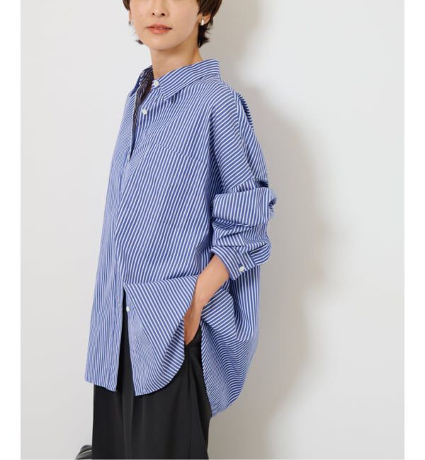 JOURNAL STANDARD relume「コンパクトコットンストライプビッグシャツ」|シャツ・ブラウス|