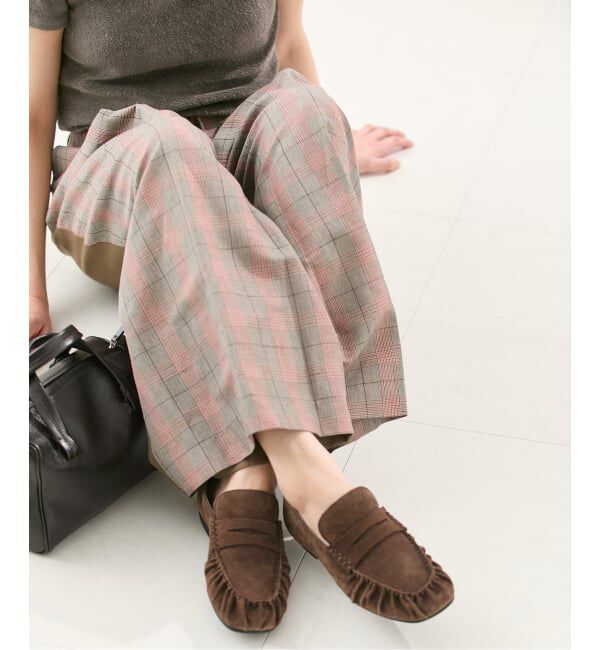 journal standard L'essage「【ALOHAS / アロハス】Aven Suede Brown Leather Loafers：ローファー」|ローファー|