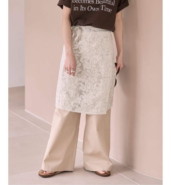 JOURNAL STANDARD「《WEB限定追加予約2》【osedit】エンブロイダリーオーガンジーラップスカート」|スカート|