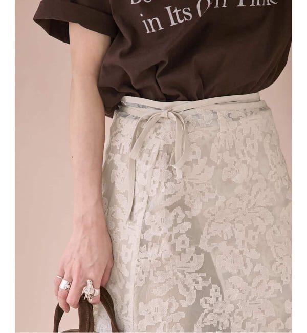 JOURNAL STANDARD「《WEB限定追加予約2》【osedit】エンブロイダリーオーガンジーラップスカート」|スカート|