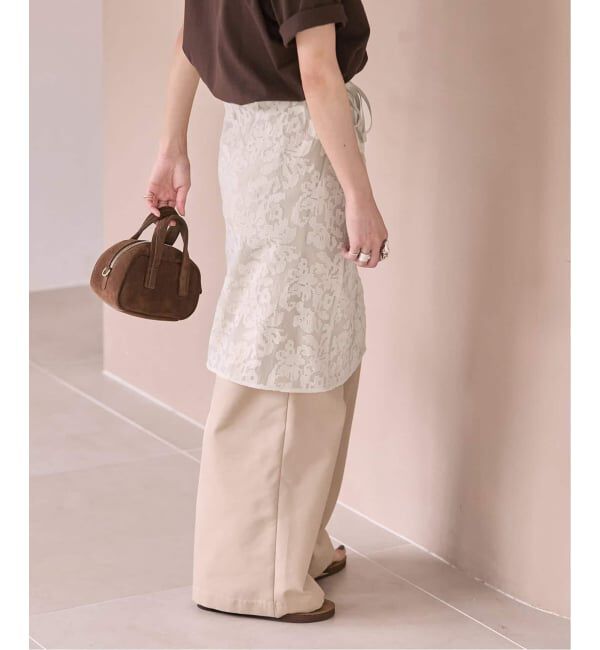 JOURNAL STANDARD「《WEB限定追加予約2》【osedit】エンブロイダリーオーガンジーラップスカート」|スカート|