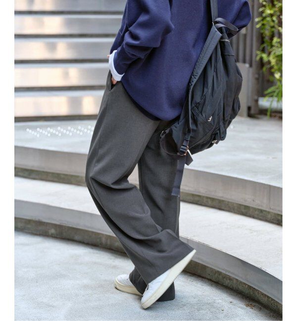 Spick and Span「《追加》ダブルクロスツータックパンツ」|スラックス|