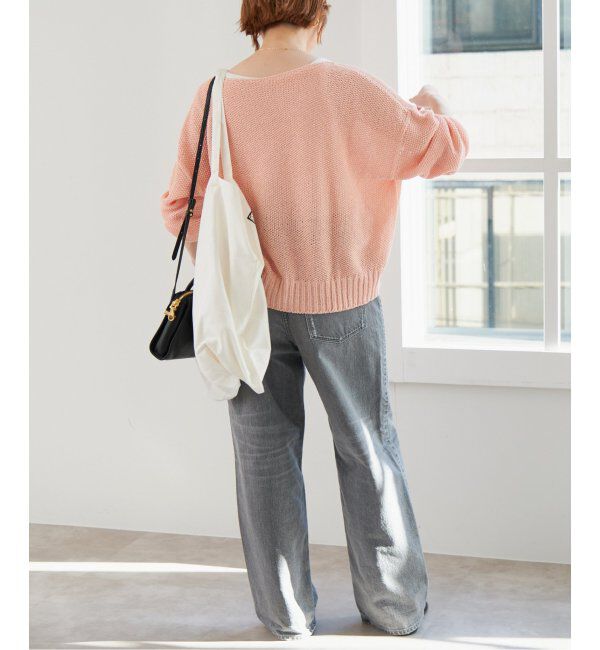 Spick and Span「ペーパーヤーンVネックカーディガン」|カーディガン|