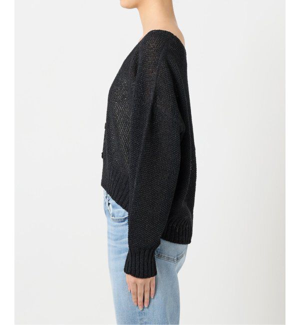 Spick and Span「ペーパーヤーンVネックカーディガン」|カーディガン|