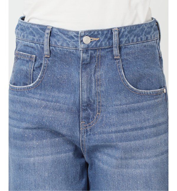 U by SPICK&SPAN「グリッタールーズバギーデニム」|デニム|