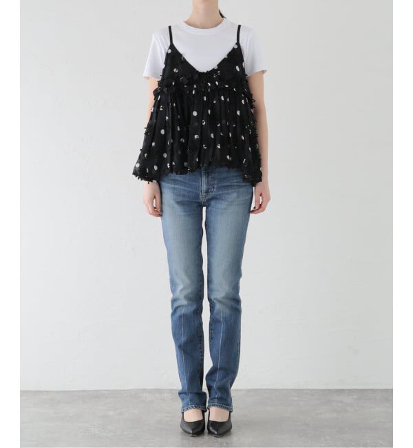 Spick and Span「《追加》crinkle crinkle crinkle 別注3D embroidery dot camisole*」|キャミソール|