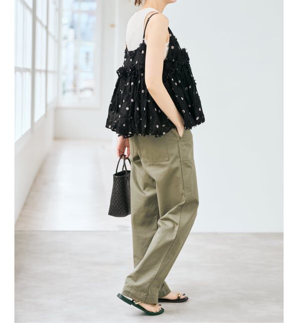 Spick and Span「《追加》crinkle crinkle crinkle 別注3D embroidery dot camisole*」|キャミソール|