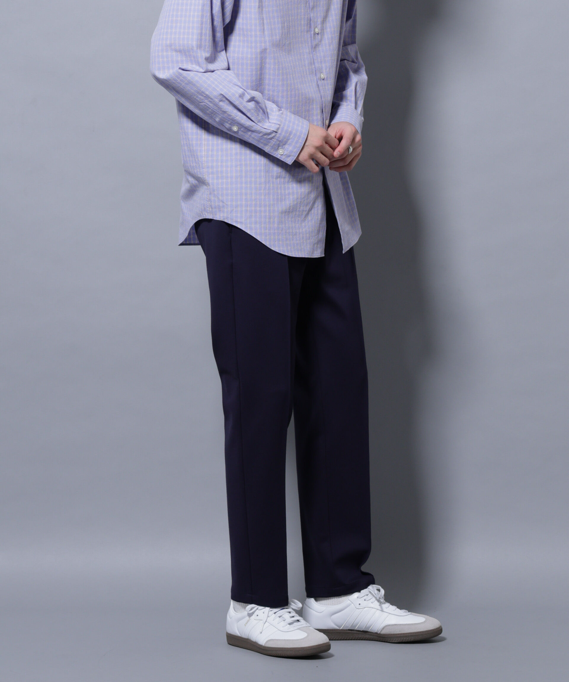 nano･universe「「モダンコンフォートシリーズ」スリムイージースラックス」|チノ|