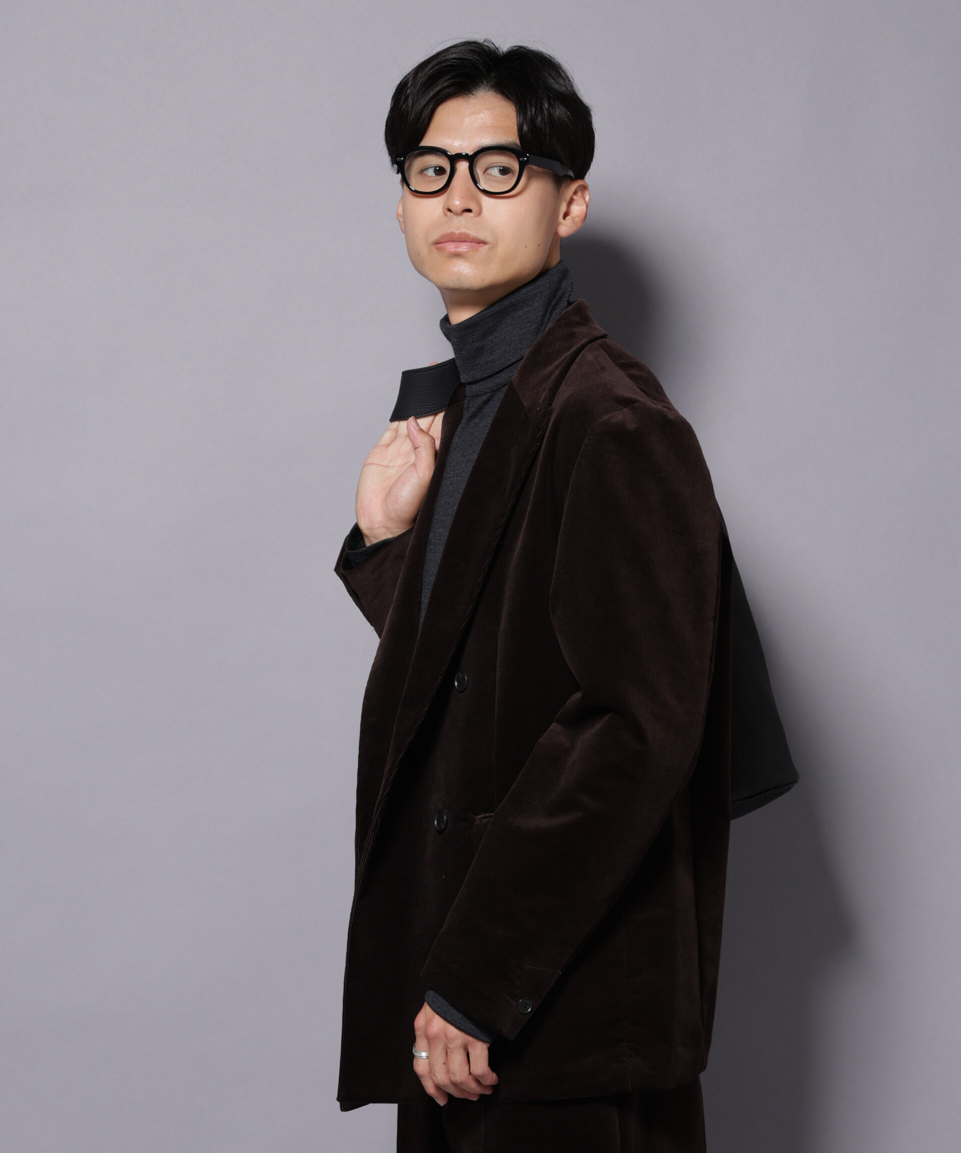 nano･universe「AIRコーデュロイ ダブルブレストジャケット/STRETCH（セットアップ可）」|テーラードジャケット|