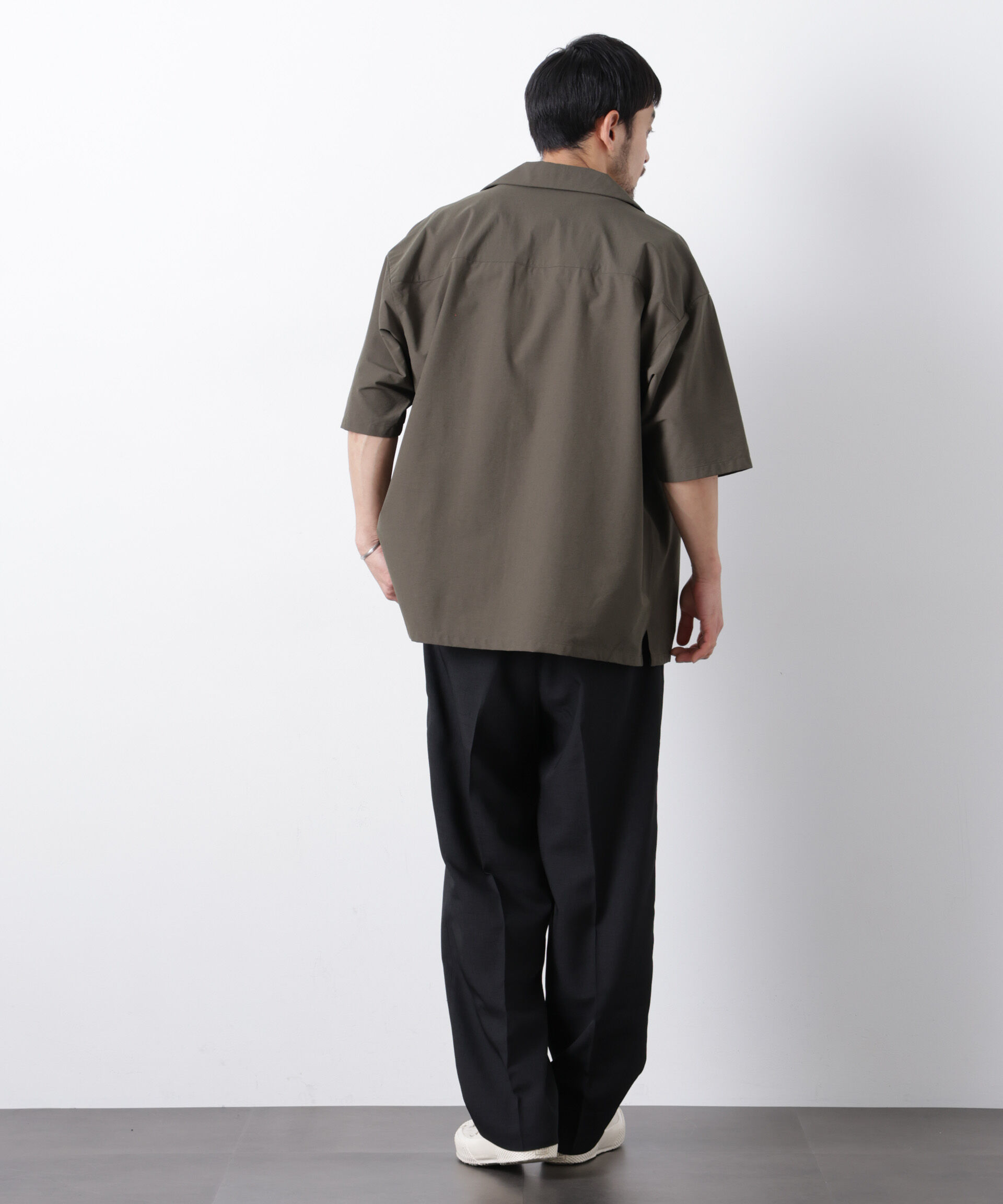 nano･universe「ストレッチワイド オープンカラーシャツ 半袖」|シャツ・ブラウス|