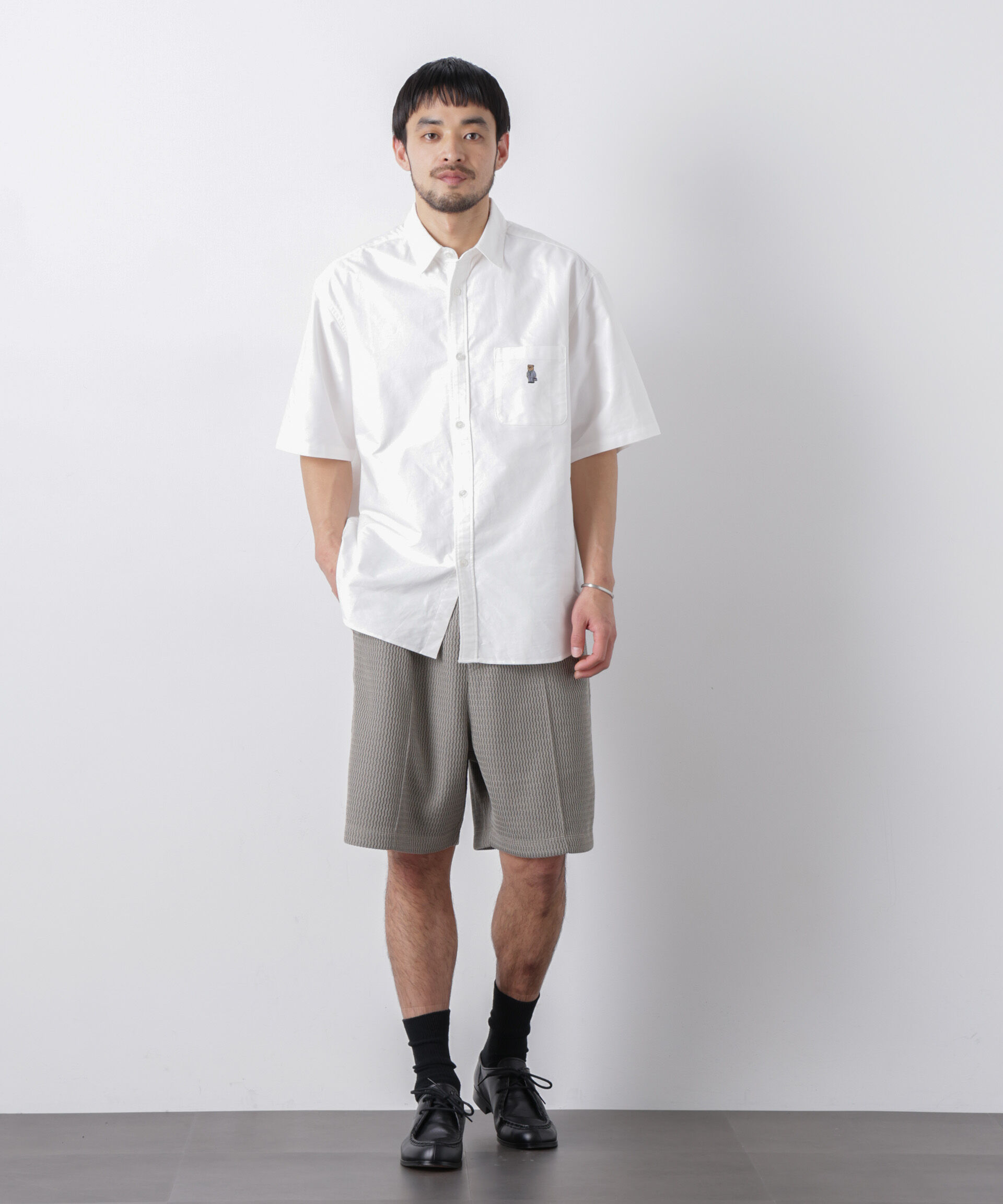 nano･universe「ナノベアOXシャツ 半袖」|シャツ・ブラウス|