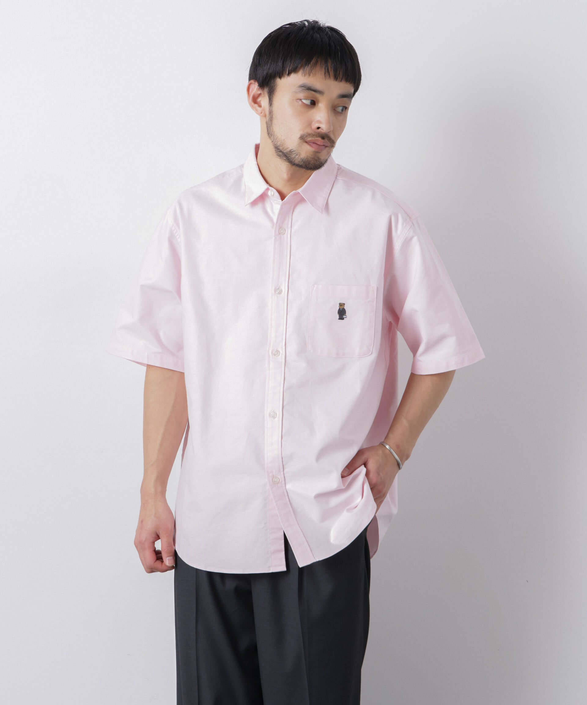 nano･universe「ナノベアOXシャツ 半袖」|シャツ・ブラウス|