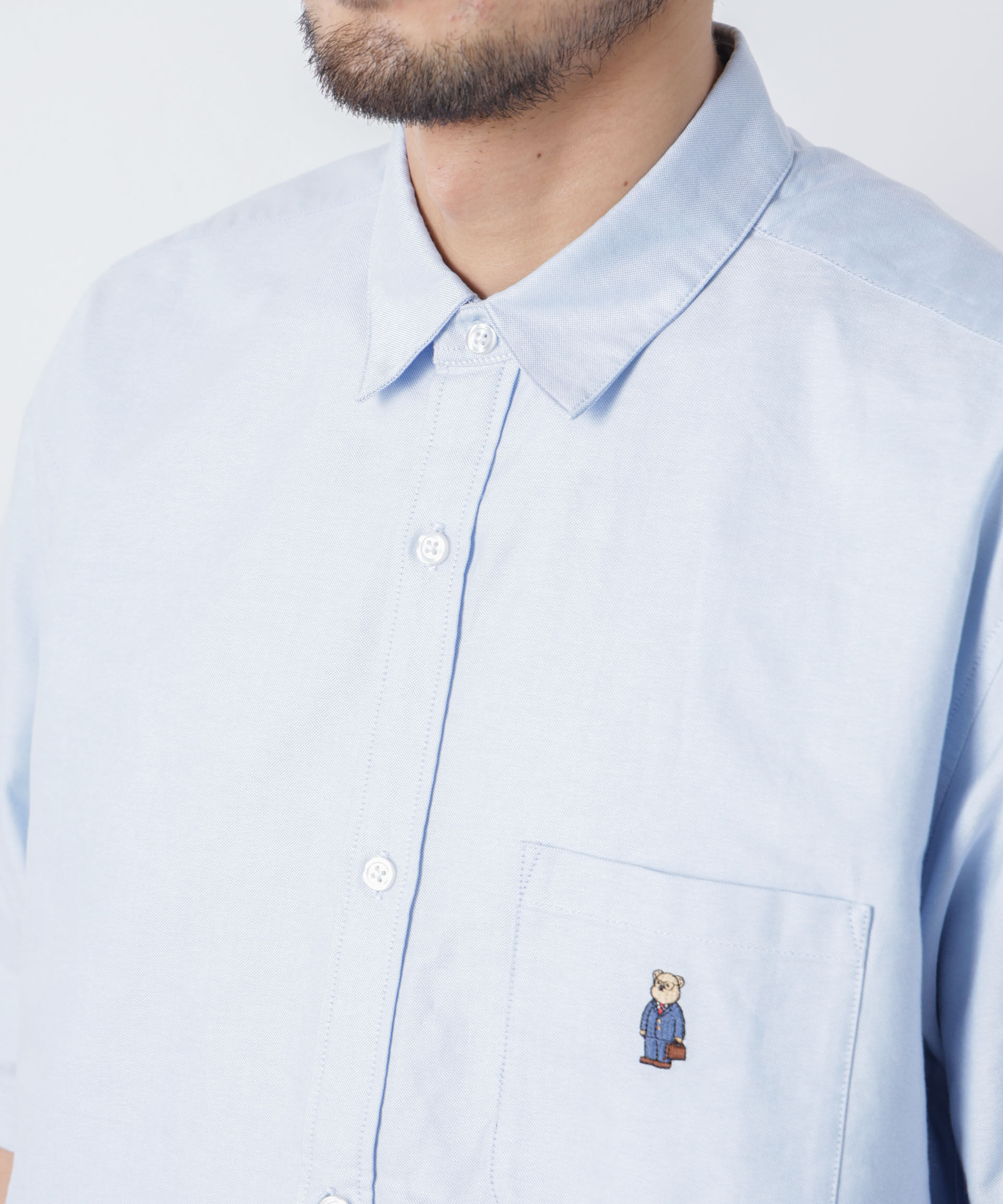 nano･universe「ナノベアOXシャツ 半袖」|シャツ・ブラウス|