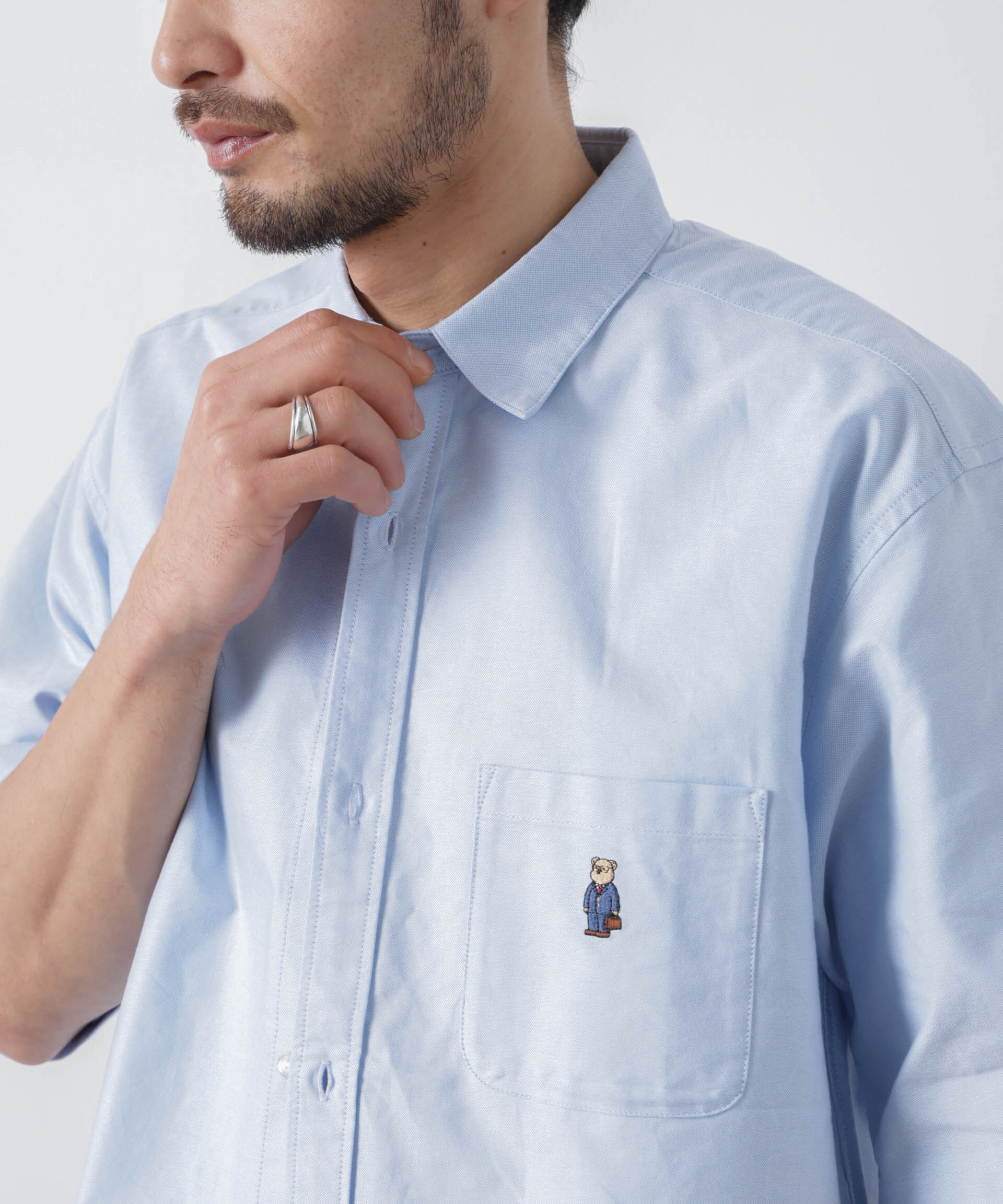 nano･universe「ナノベアOXシャツ 半袖」|シャツ・ブラウス|