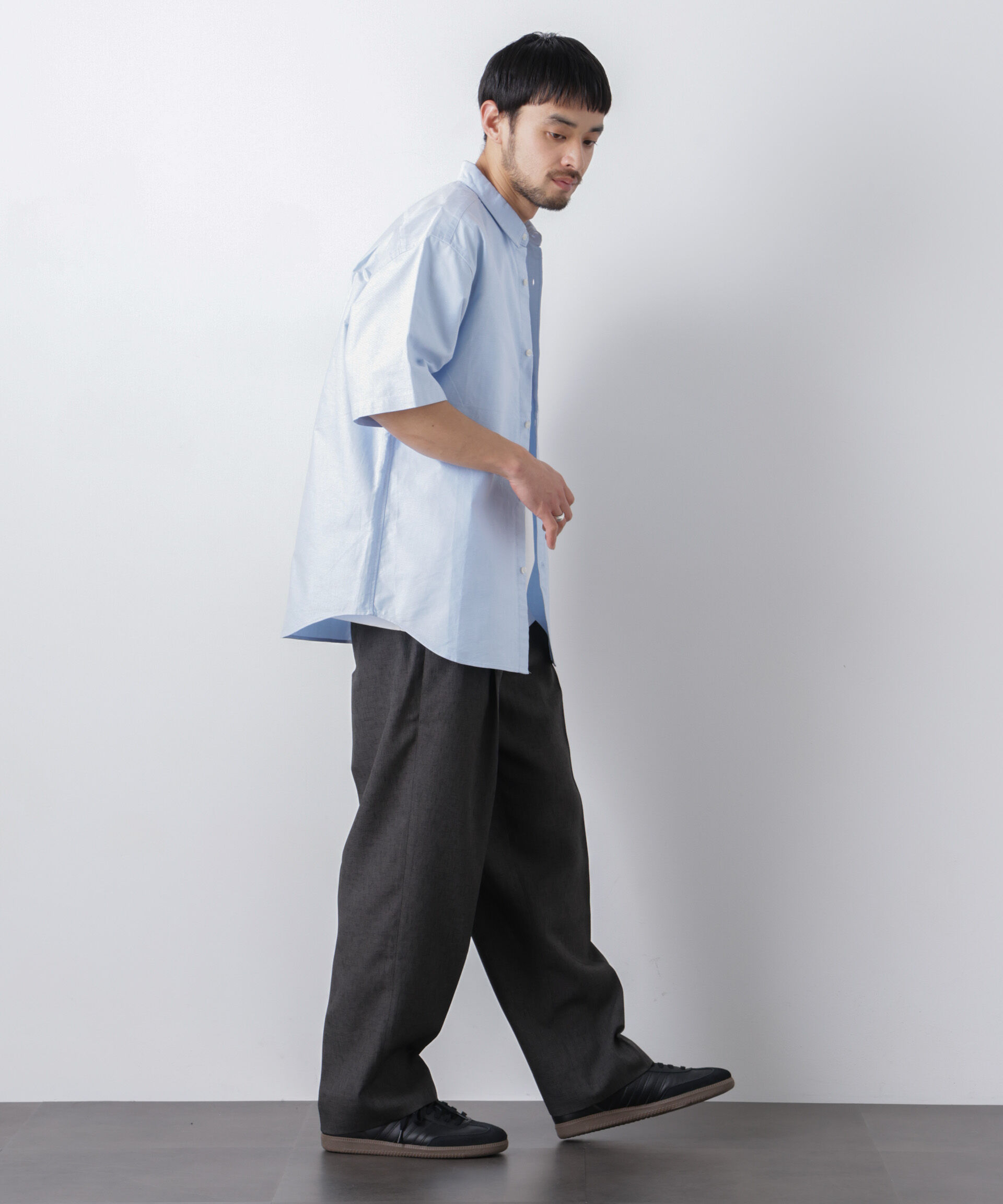 nano･universe「ナノベアOXシャツ 半袖」|シャツ・ブラウス|