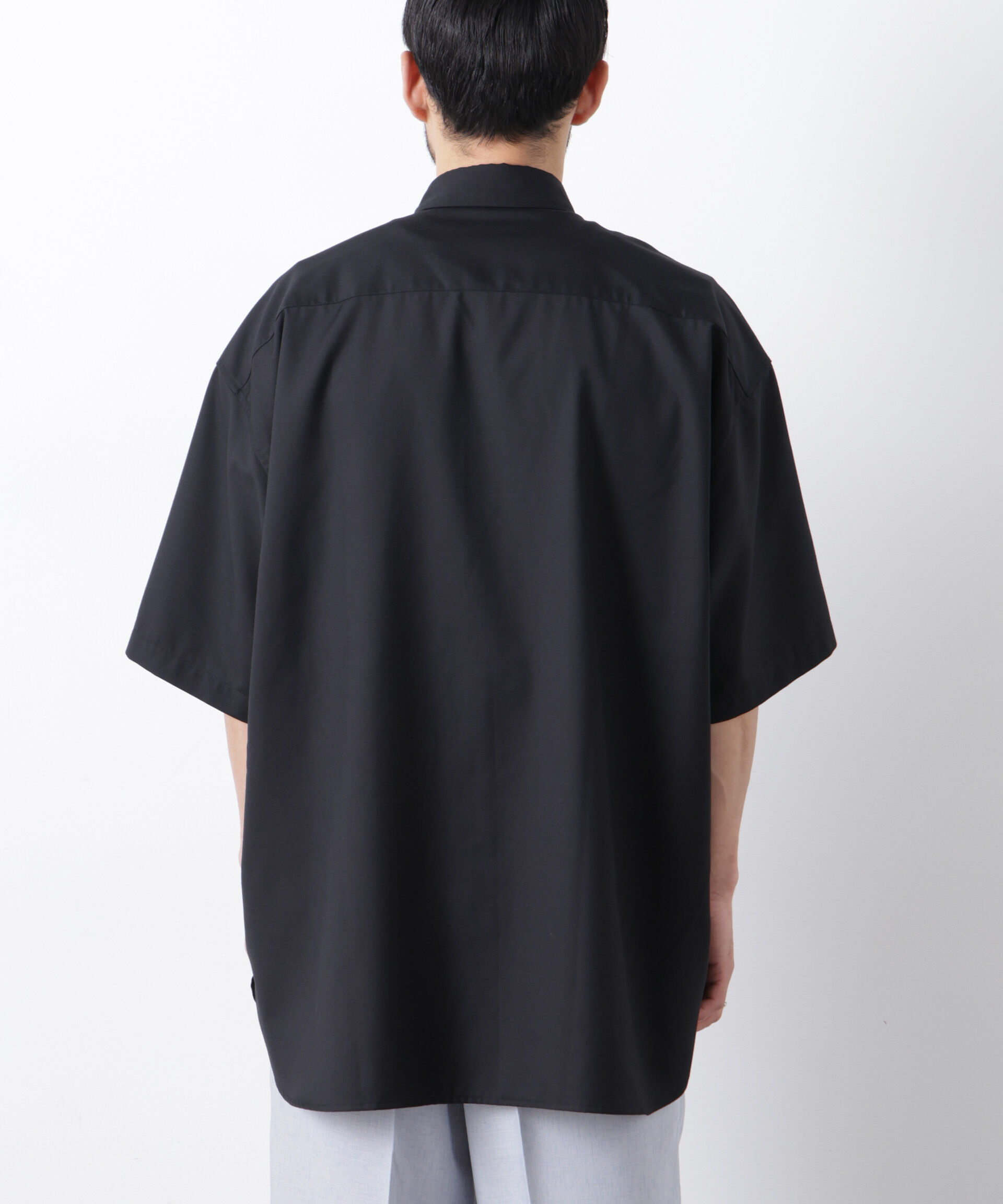 nano･universe「ビッグドレープシャツ 半袖」|シャツ・ブラウス|