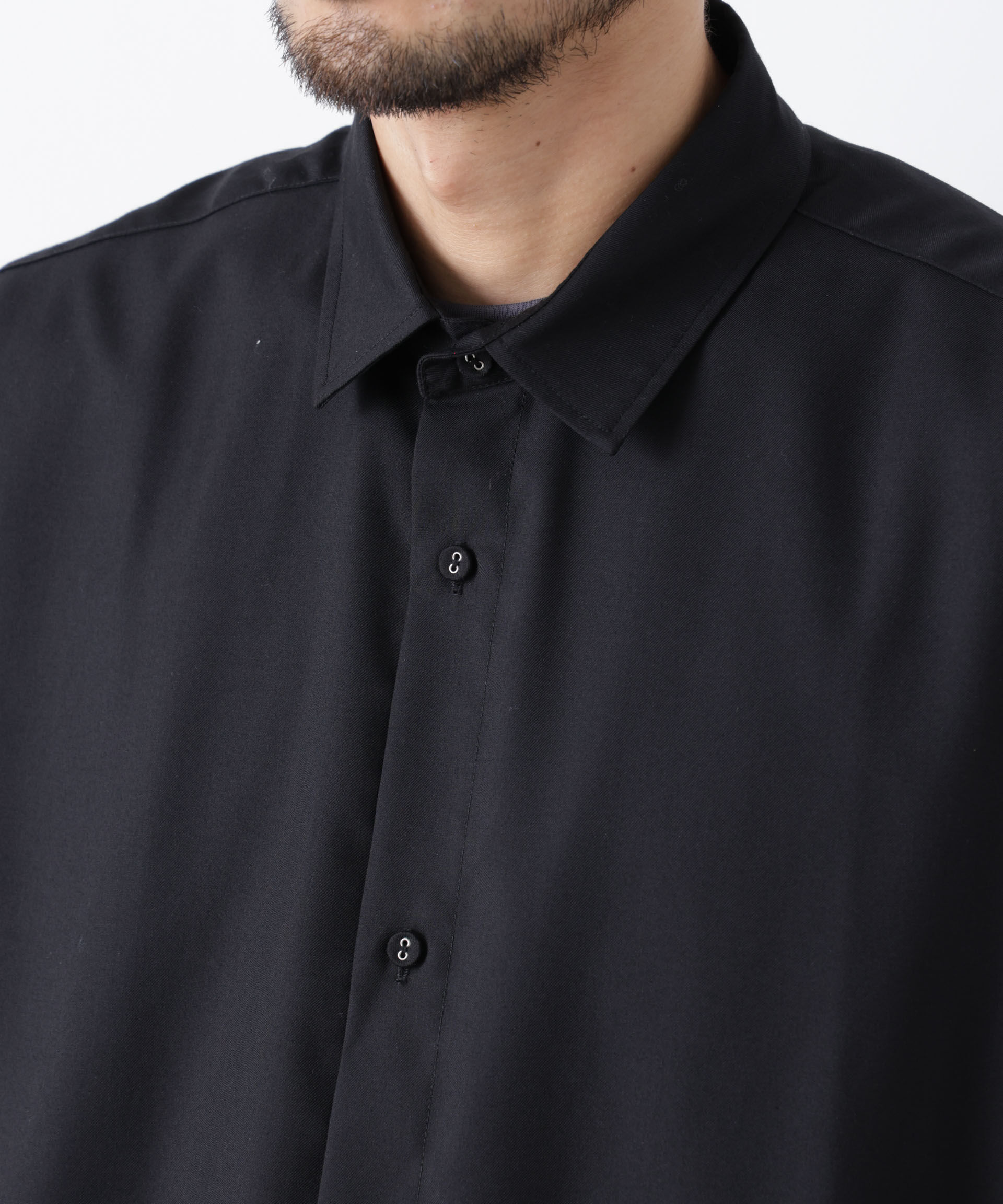 nano･universe「ビッグドレープシャツ 半袖」|シャツ・ブラウス|