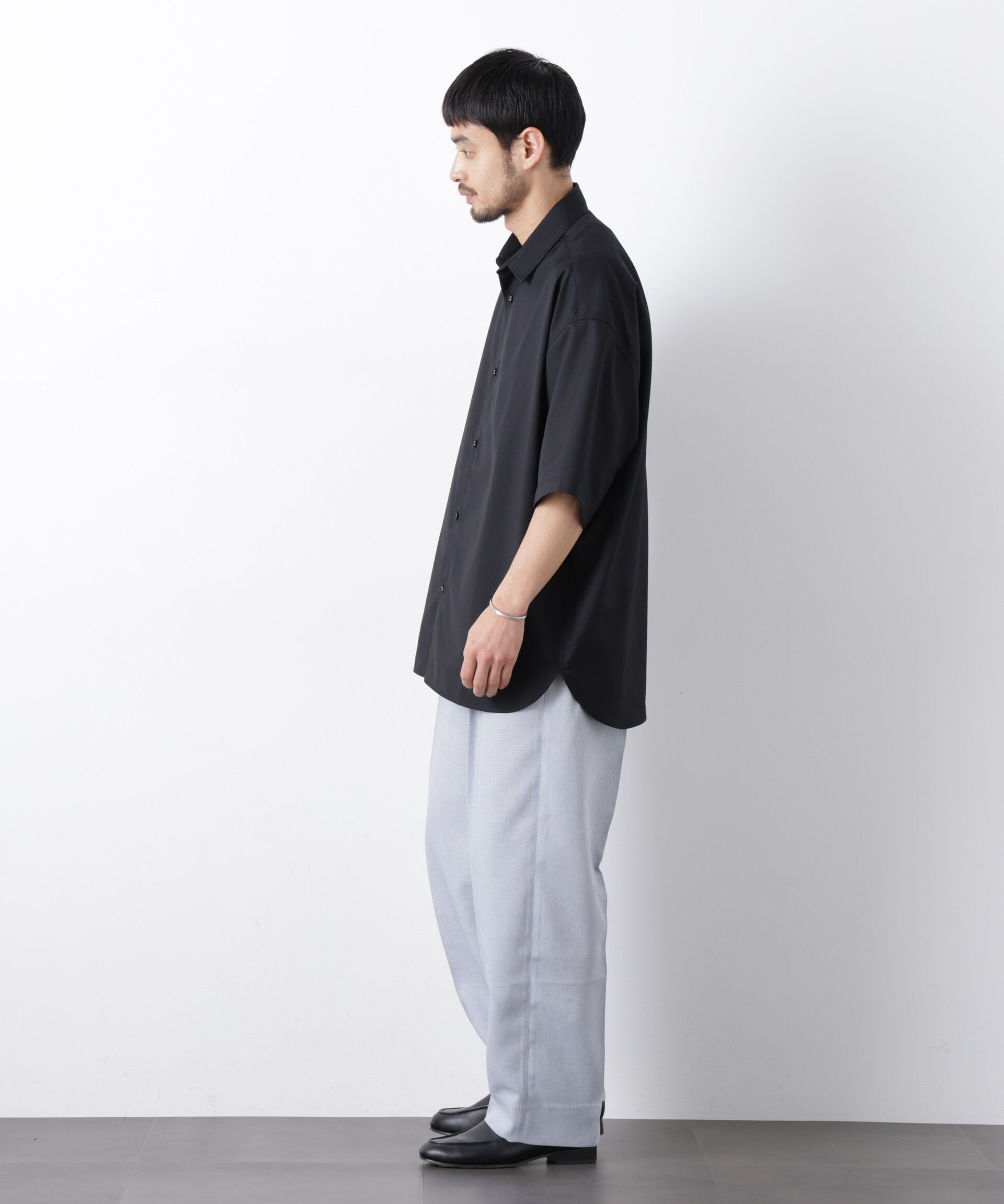 nano･universe「ビッグドレープシャツ 半袖」|シャツ・ブラウス|