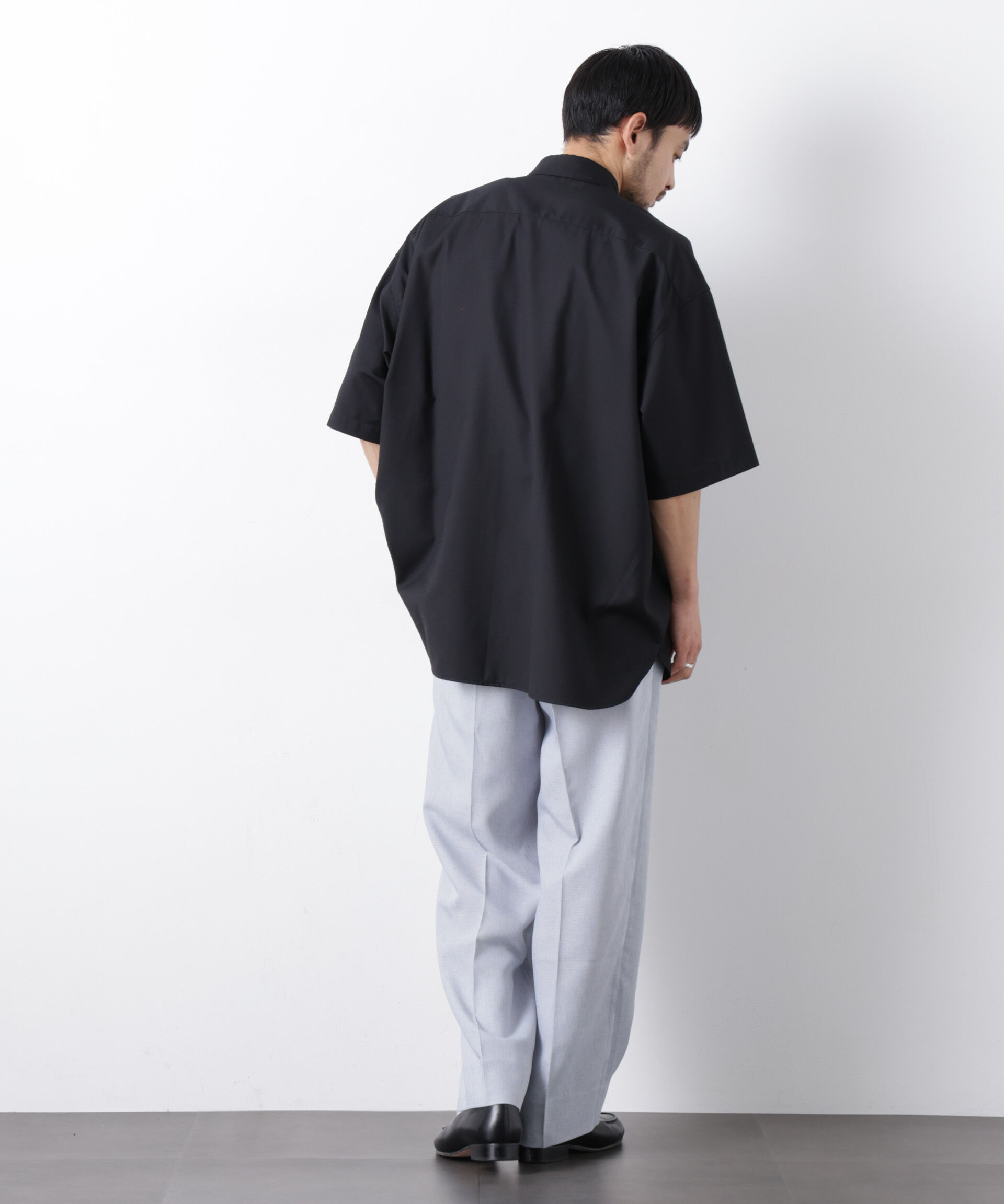 nano･universe「ビッグドレープシャツ 半袖」|シャツ・ブラウス|