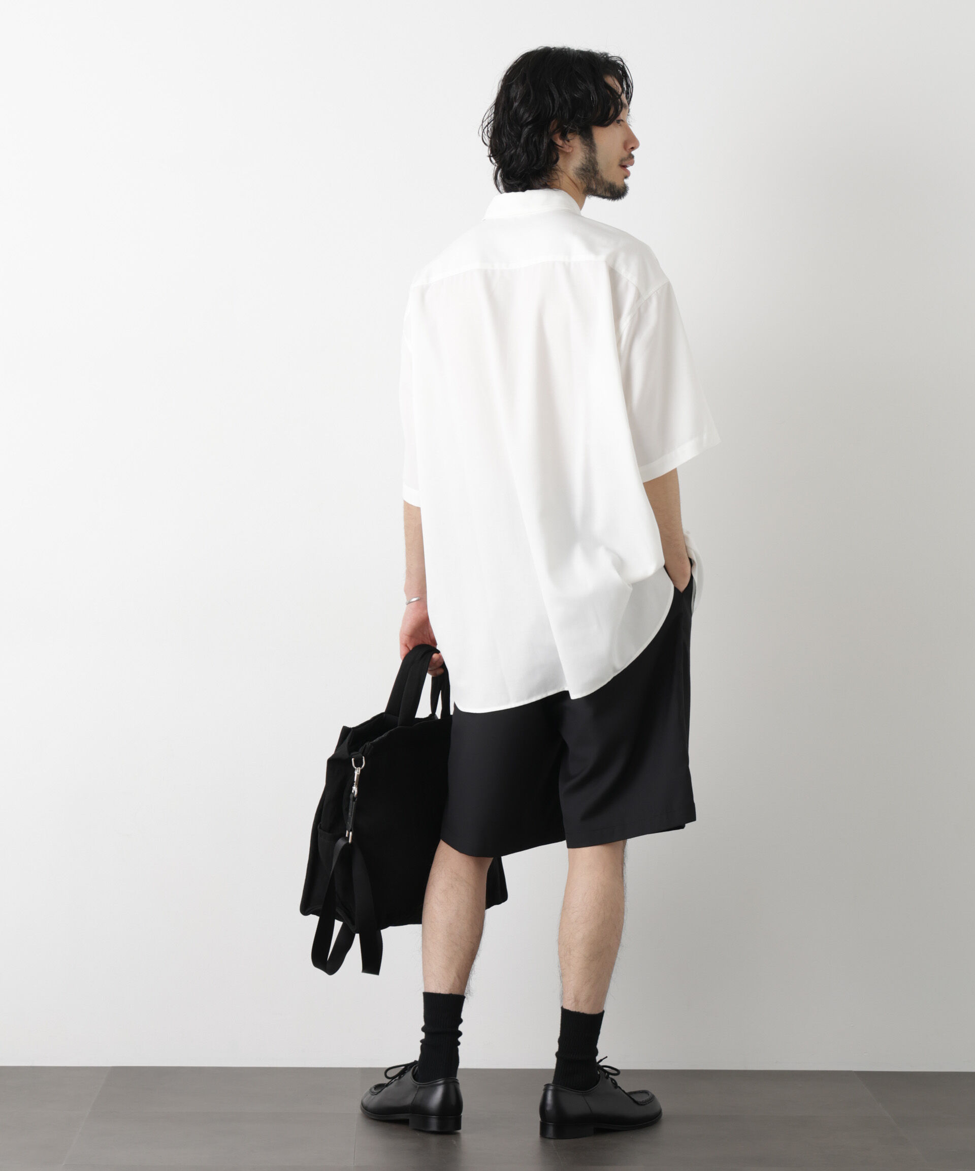 nano･universe「ビッグドレープシャツ 半袖」|シャツ・ブラウス|