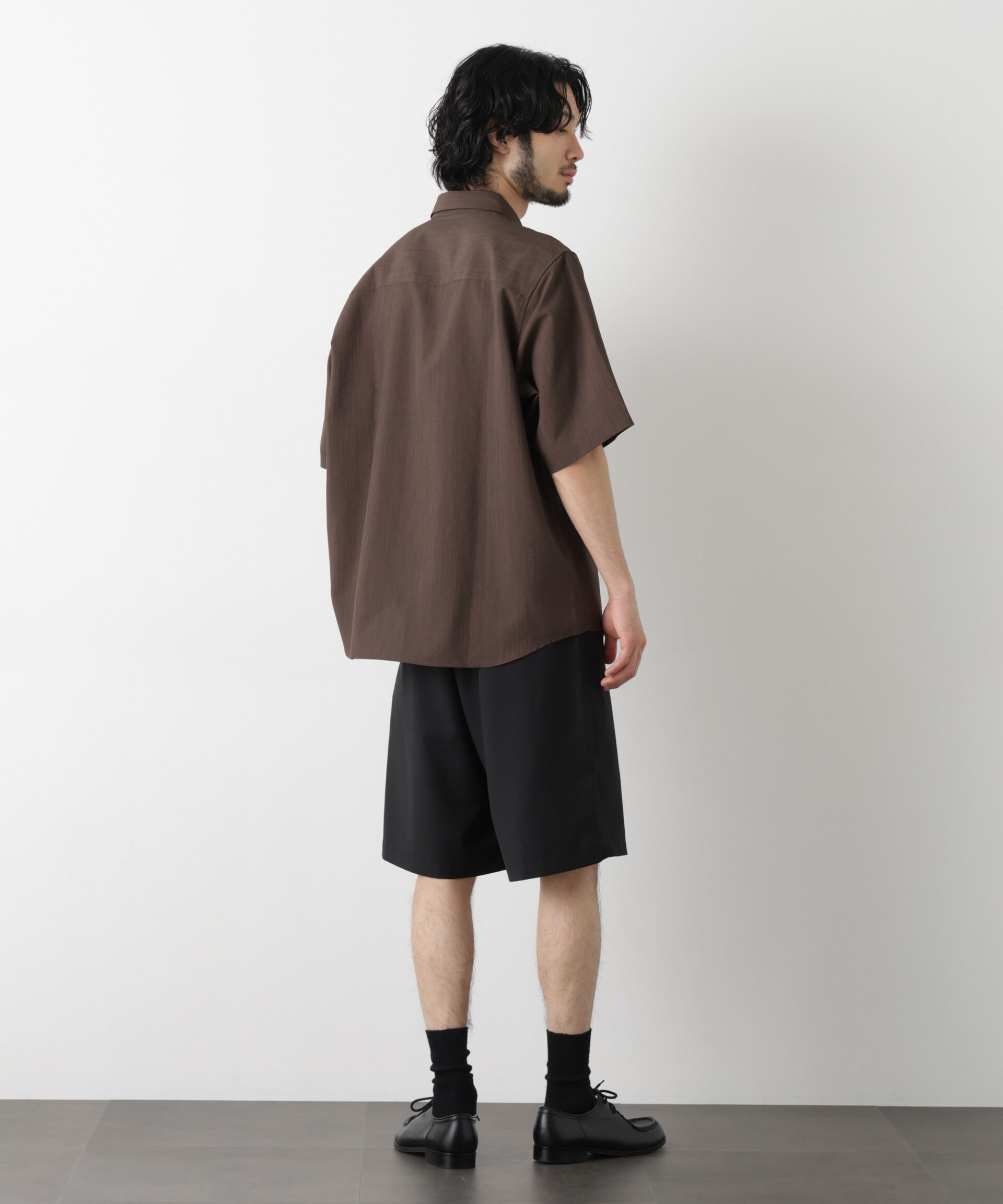 nano･universe「ビッグドレープ ショートパンツ」|チノ|