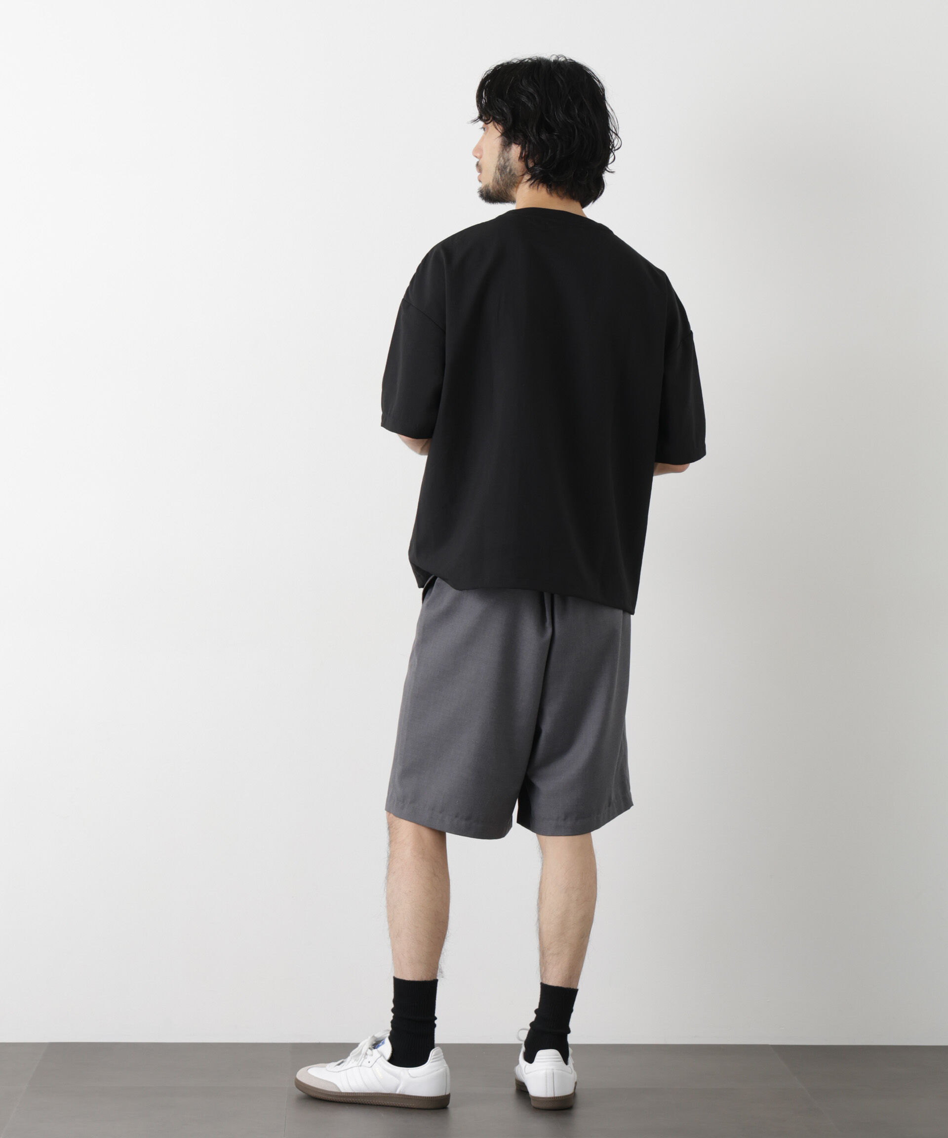 nano･universe「ビッグドレープ ショートパンツ」|チノ|