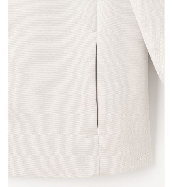 自由区「【洗える】グログランパフスリーブ ジャケット」|ノーカラージャケット|