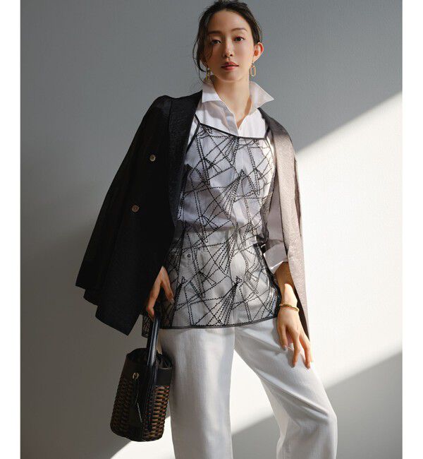 23区「刺繍レース キャミソール」|キャミソール|