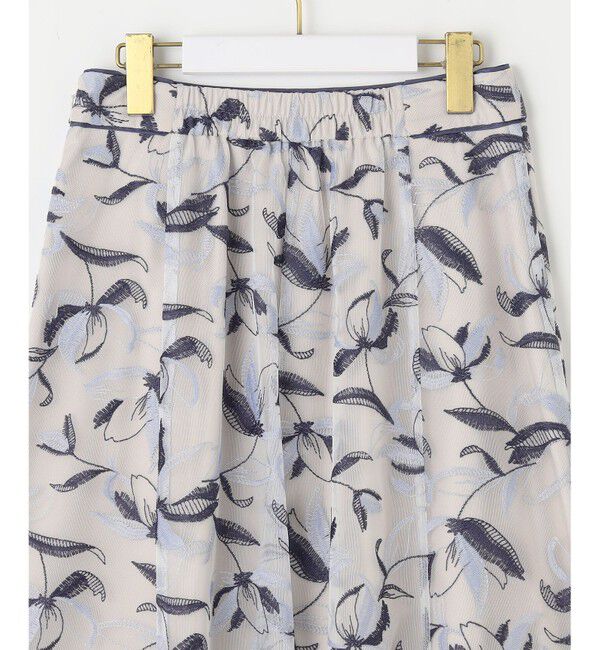 ANY SIS「【洗える】バイカラーエンブロイダリー スカート」|スカート|