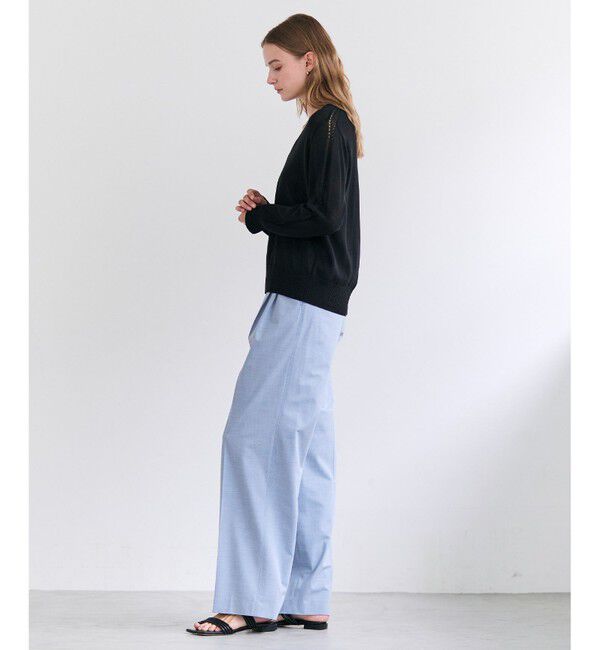 BEIGE,「ARSENOPY / コットンドライタッチ Vネックニット」|ニット・セーター|