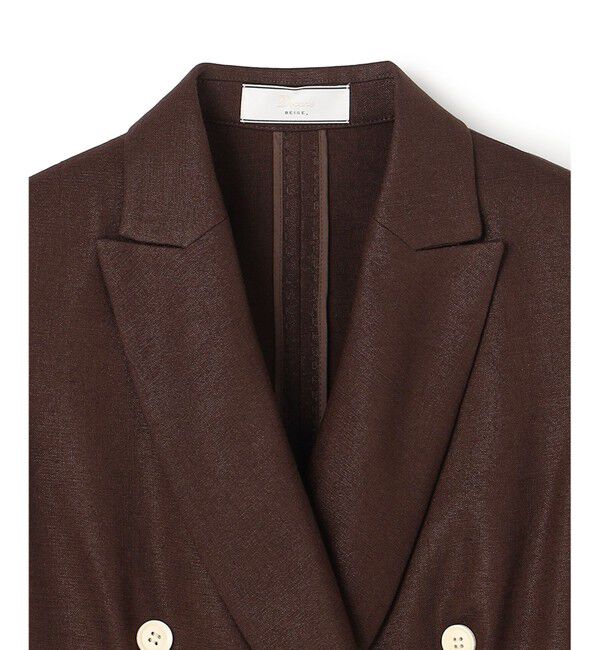 BEIGE,「【L-size】CAROLE / リネンライク ダブルジャケット」|テーラードジャケット|