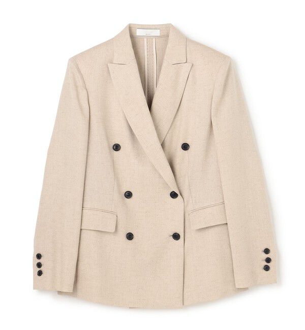 BEIGE,「CAROLE / リネンライク ダブルジャケット」|テーラードジャケット|