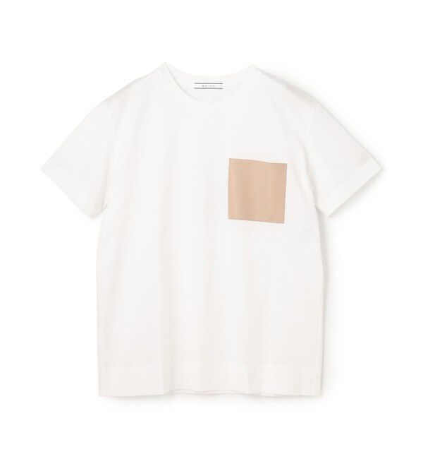 BEIGE,「TORENIA / レザーポケットコットンクルーネックTシャツ」|Tシャツ・カットソー|