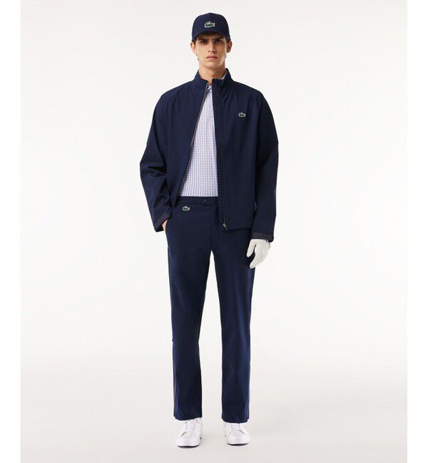 LACOSTE「耐水 撥水 止水ジップ ストレッチゴルフオーバーパンツ」|チノ|