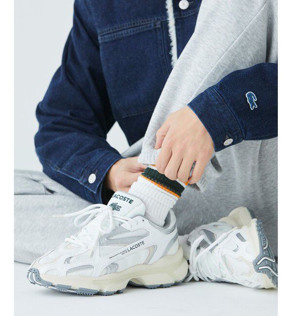 LACOSTE「メンズ L003 2K24 224 1 SMA」|スニーカー|ホワイト&times;グレー
