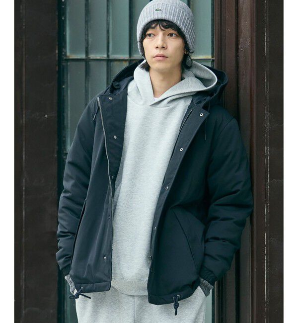 LACOSTE「RDS認証ダウン 耐水透湿メンブレン バルーンシルエット ボリューム ピケダウンジャケット / フーディ」|ダウン|