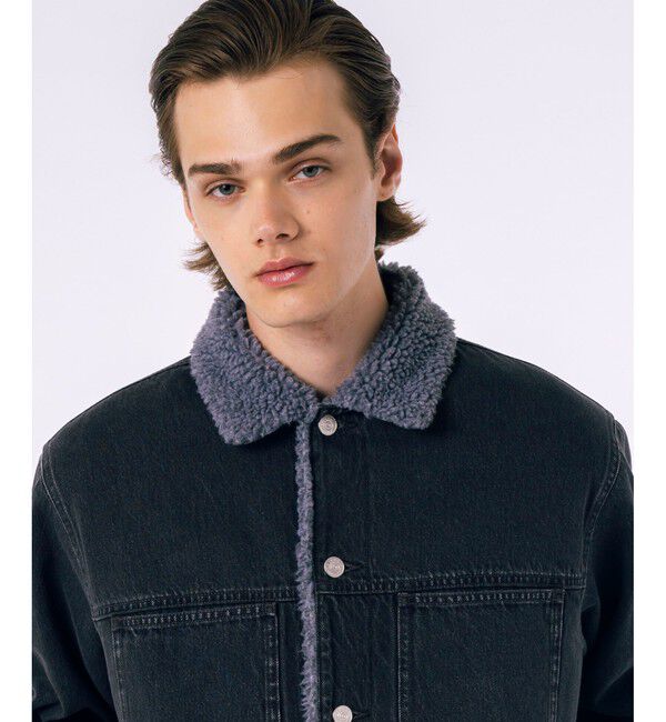 LACOSTE「ボアライニングデニムジャケット」|ブルゾン・スタジャン|