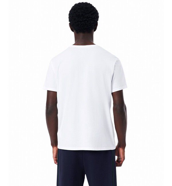 LACOSTE「３枚セット スリムフィット エッセンシャル ラウンジVネック半袖Tシャツ / 3パックTシャツ」|Tシャツ・カットソー|