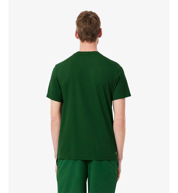 LACOSTE「UPF50 UVカット『ジョコビッチ』コートラインウルトラドライ鹿の子地Tシャツ」|Tシャツ・カットソー|