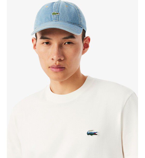LACOSTE「ランドスケープワニロゴワンポイントTシャツ」|Tシャツ・カットソー|