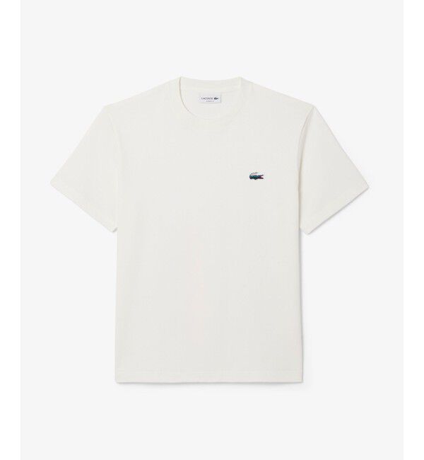 LACOSTE「ランドスケープワニロゴワンポイントTシャツ」|Tシャツ・カットソー|