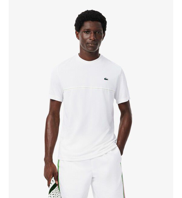 LACOSTE「ウルトラドライ バックプリント鹿の子地Tシャツ」|Tシャツ・カットソー|ホワイト