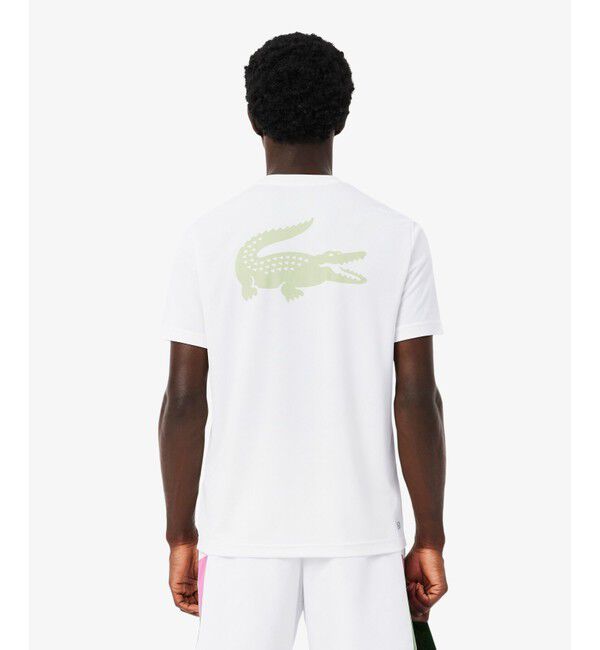 LACOSTE「ウルトラドライ バックプリント鹿の子地Tシャツ」|Tシャツ・カットソー|