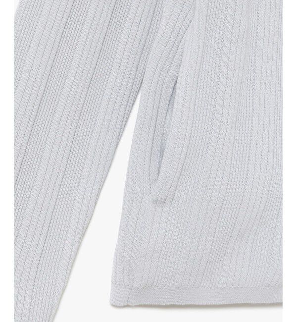 LACOSTE「ランダムピッチリブ ニットジップフーディー」|ニット・セーター|