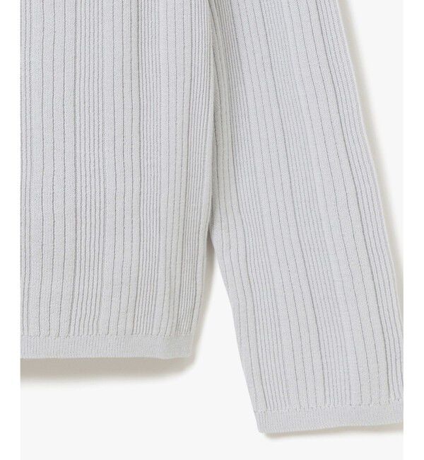 LACOSTE「ランダムピッチリブ ニットジップフーディー」|ニット・セーター|