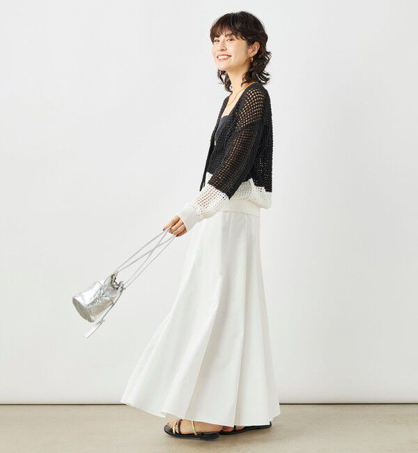 NOLLEY'S「《手洗い可能》テープメッシュ編Vネックカーディガン」|カーディガン|