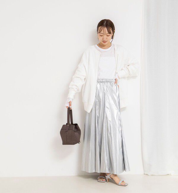 NOLLEY'S「45th limited editionウォッシャブルメタリックマチ入りマキシスカート」|スカート|