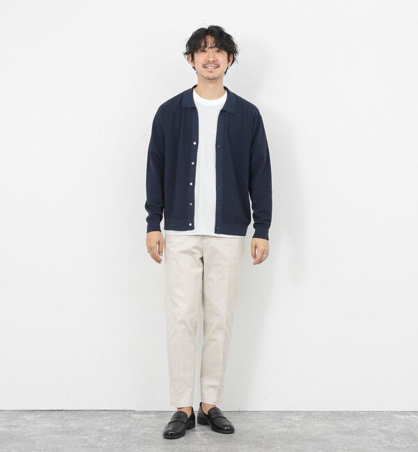 NOLLEY'S goodman「《SERIYA Cotton》吸湿カノコ襟付きカーディガン 26SS」|カーディガン|