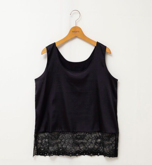 NOLLEY'S「ウォッシャブル裾レースオトナサテンタンク」|タンクトップ|
