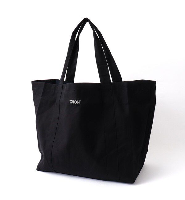 NOLLEY'S goodman「【TAION / タイオン】NON DOWN R/S CANVAS TOTE BAG L TAION-RCVTTBG01-L」|トートバッグ|ブラック